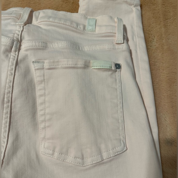2 FOR $30 JEANS! 7 for All Mankind light pink, high waist skinny ankle jeans - Picture 8 of 8